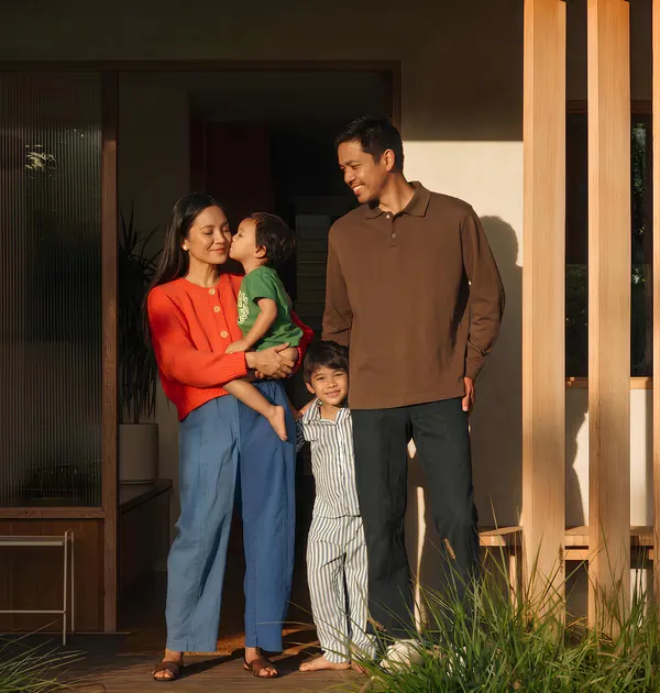 A family together at home